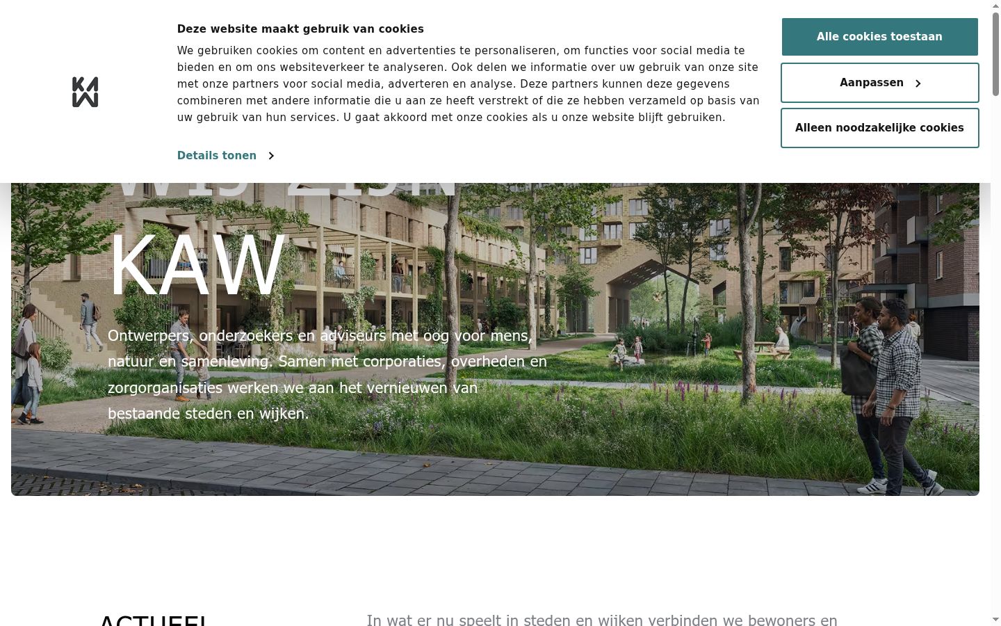 Screenshot des Einwilligungsbanners vor jeglicher Interaktion