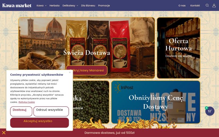 Screenshot of kawa-market.com