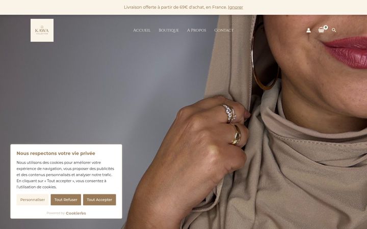 Screenshot of kawacollection.fr