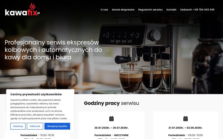 Screenshot of kawafix.pl