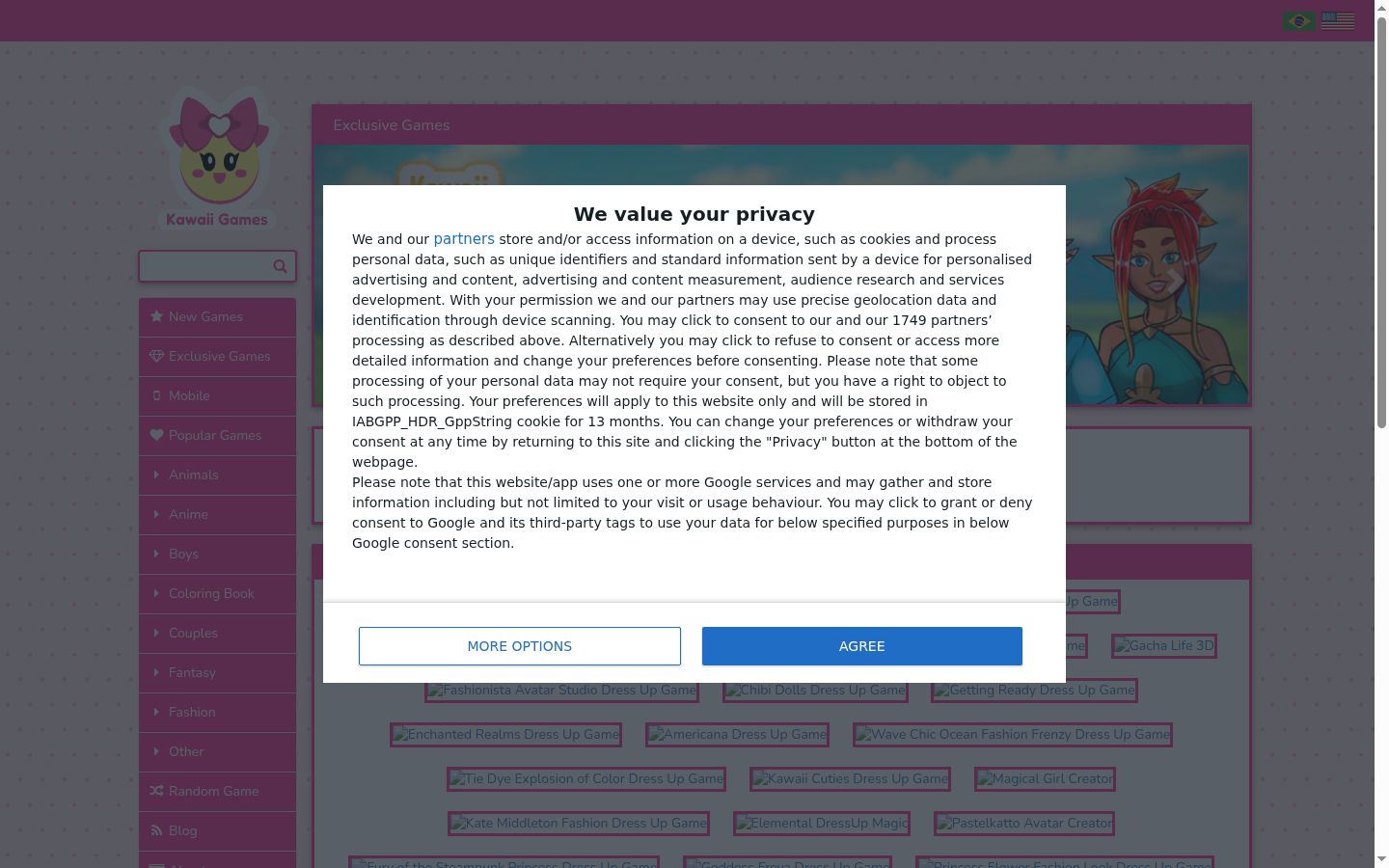 Screenshot van de toestemmingsbanner zoals getoond vóór enige interactie