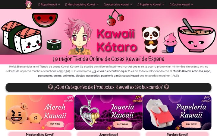 Screenshot of kawaiikotaro.com