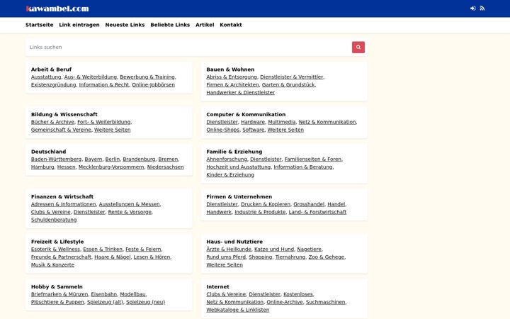 Screenshot of kawambel.com