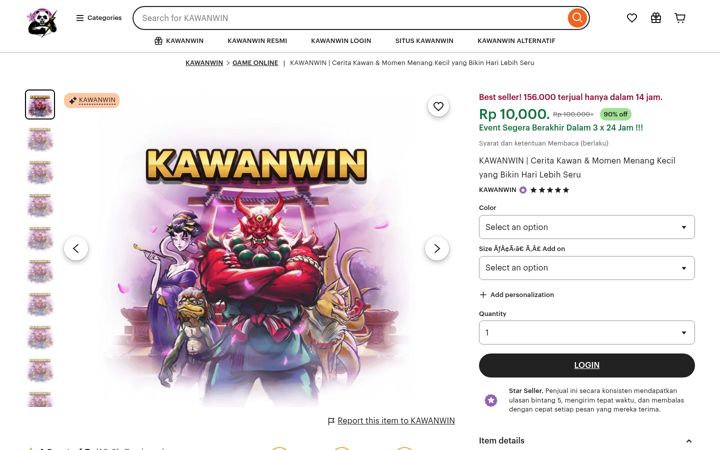 Screenshot of kawanwin.com