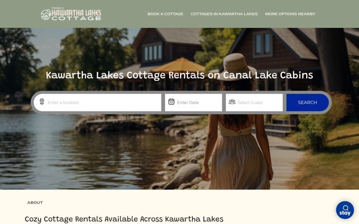 Captură de ecran a kawarthalakecottage.com