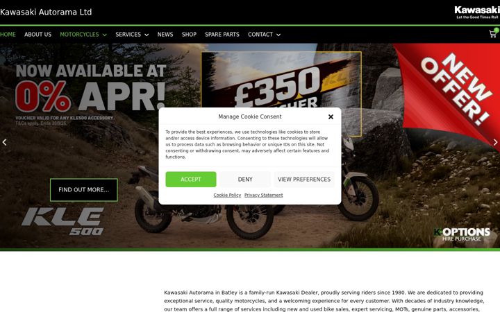 Screenshot of kawasaki-autorama.com