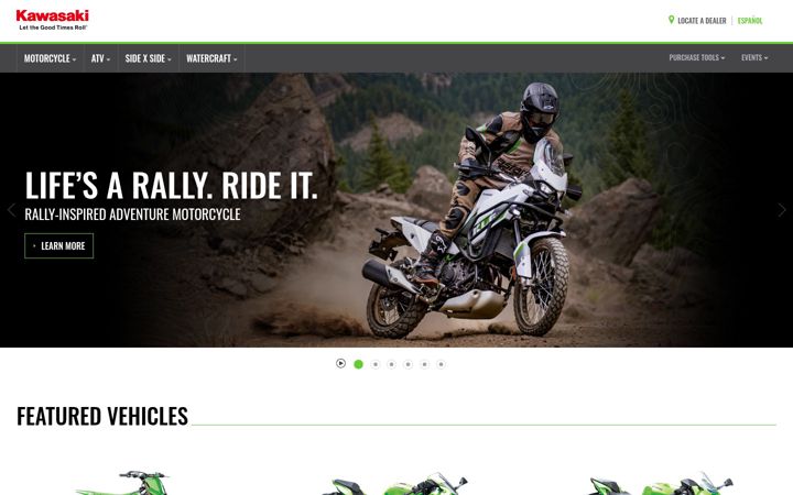 Screenshot of kawasaki.com.mx