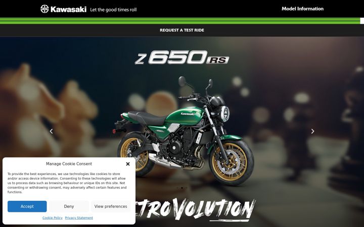 Screenshot of kawasakinewmodel.co.uk