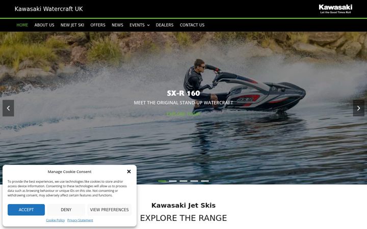 Screenshot of kawasakiwatercraft.co.uk