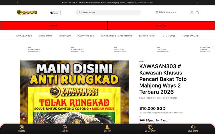 Screenshot of kawasan303.org