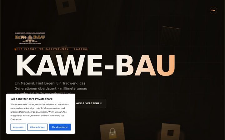 Screenshot of kawe-bau.de