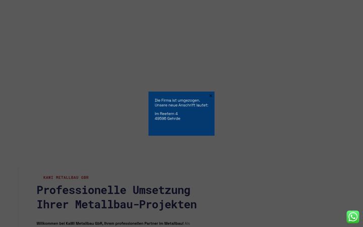 Screenshot of kawi-metallbau.de