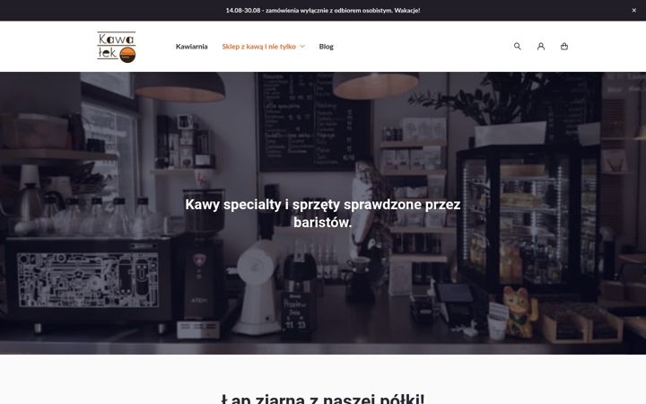 Screenshot of kawiarniakawalek.pl