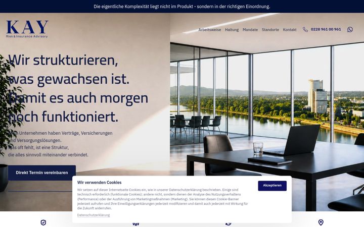Skärmbild av kay-insurance.de