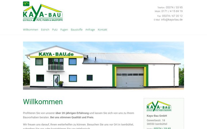 Screenshot of kaya-bau.de