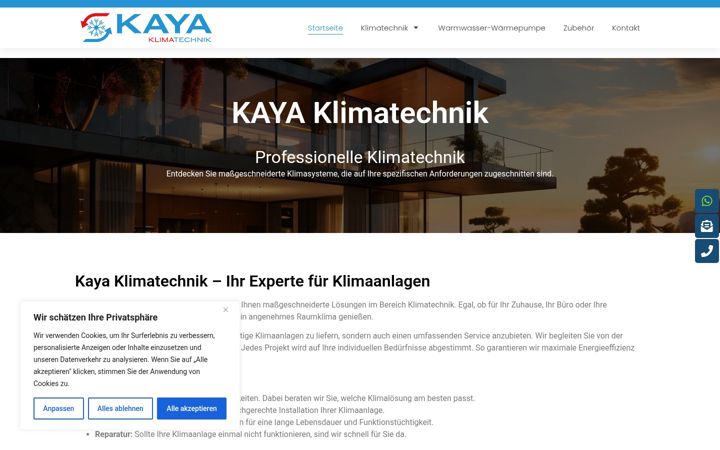 Screenshot of kaya-klimatechnik.de