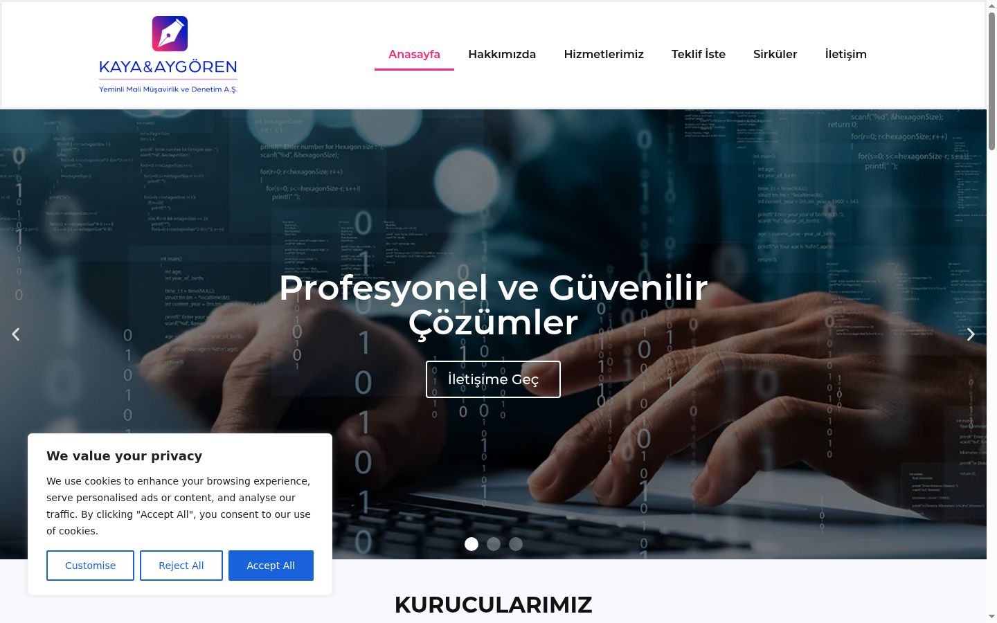 Screenshot tal-banner tal-kunsens muri qabel kwalunkwe interazzjoni