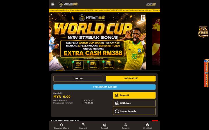 Screenshot of kayabet888.com