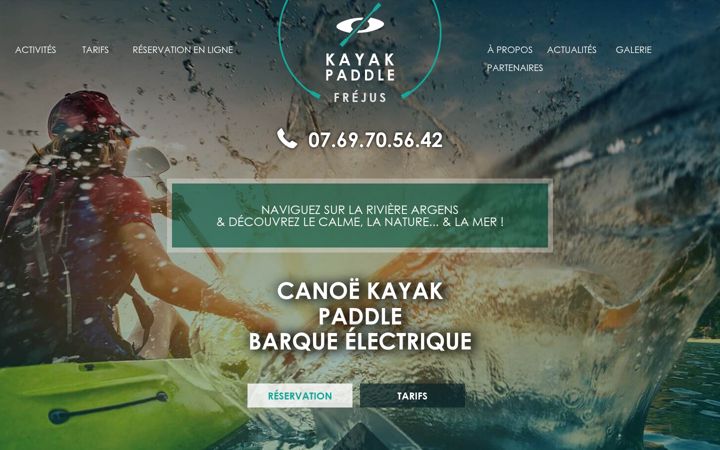 Screenshot of kayak-paddle-frejus.fr