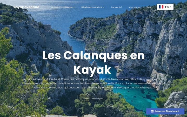 Screenshot of kayakaventure.fr