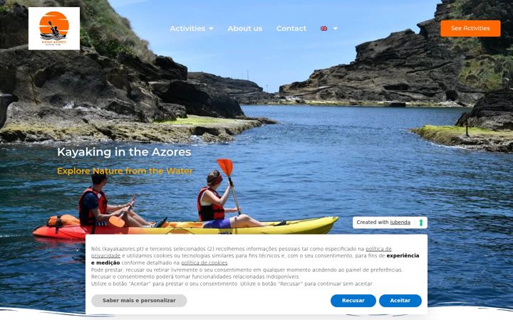 Screenshot of kayakazores.pt