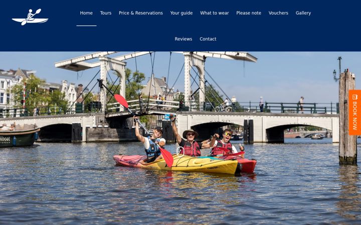 Screenshot of kayakinamsterdam.com