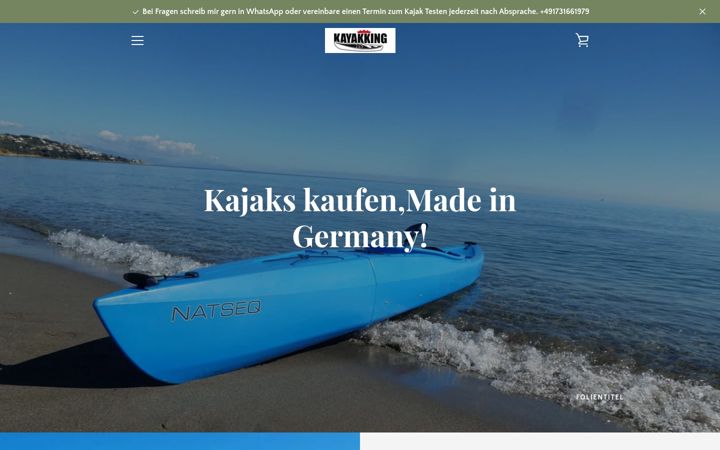 Screenshot of kayakking.de