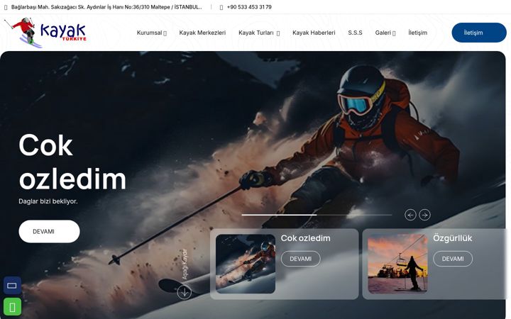 Screenshot of kayakturkiye.com