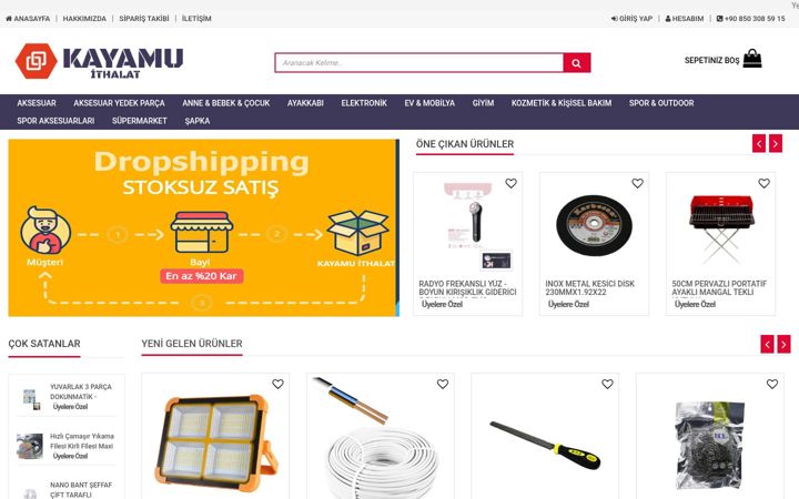 Screenshot ta' kayamu.com.tr