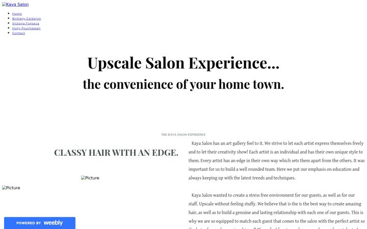 Screenshot of kayasalon1.com