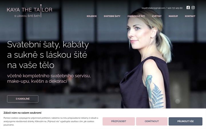 Screenshot of kayathetailor.cz