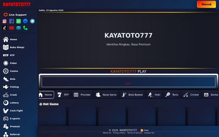 Screenshot of kayatoto777.org