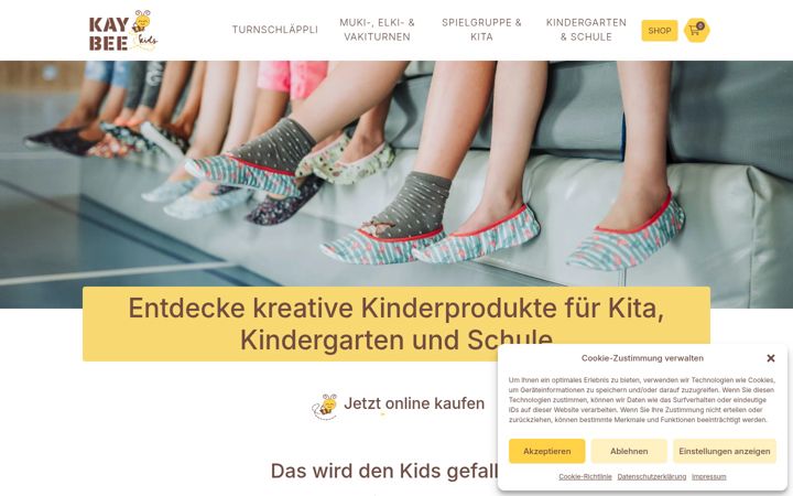 Screenshot of kaybeekids.ch