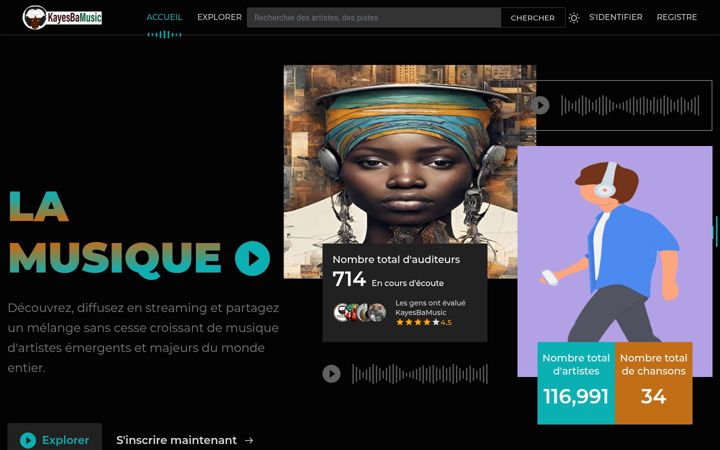 Screenshot of kayesbamusic.com
