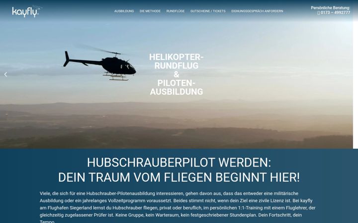 Screenshot of kayfly.de