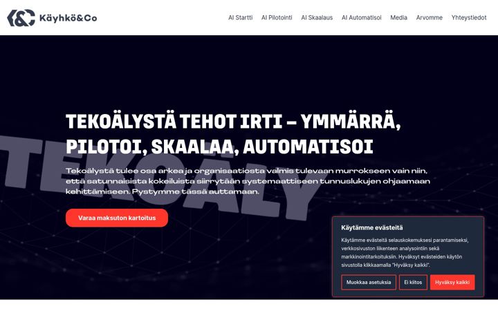 Capture d'écran de kayhkoco.fi