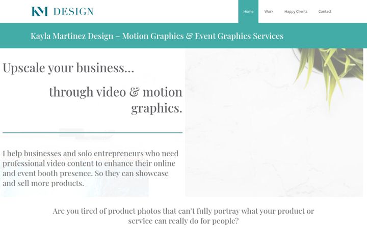 Screenshot of kaylamartinezdesign.com