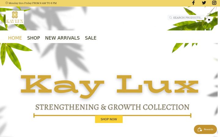 Screenshot of kayluxshop.com