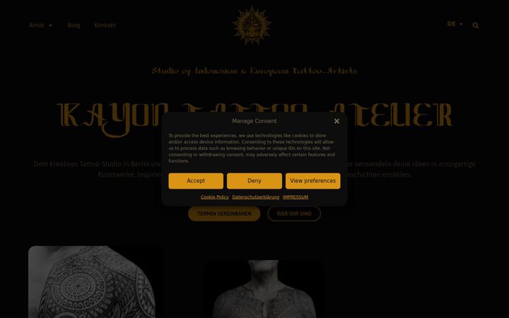 Screenshot of kayon-tattoo-atelier.com