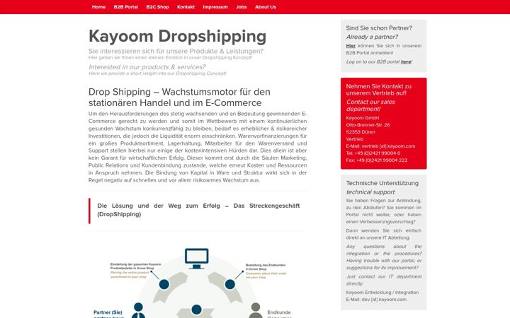 Screenshot of kayoom-dropshipping.com