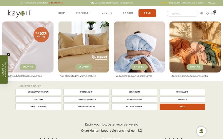 Screenshot of kayori.nl