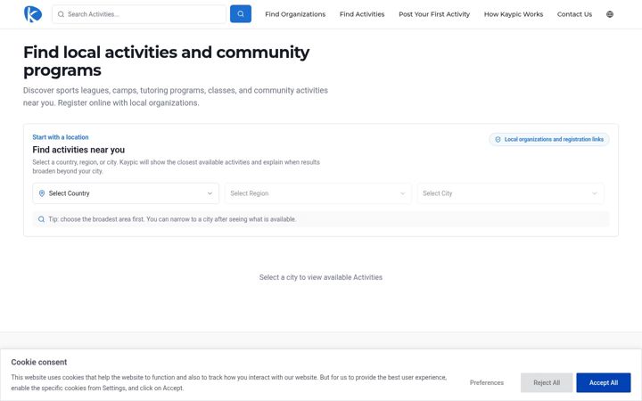 Screenshot of kaypic.com