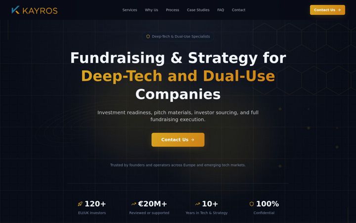 Screenshot of kayros-global.com