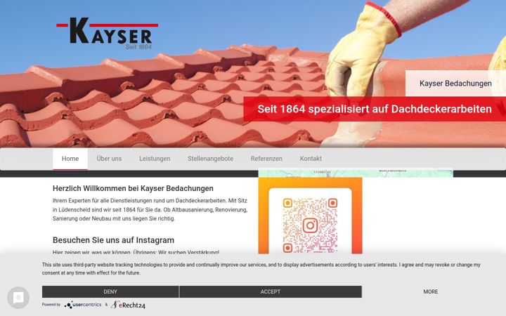 Screenshot of kayser-bedachungen.de