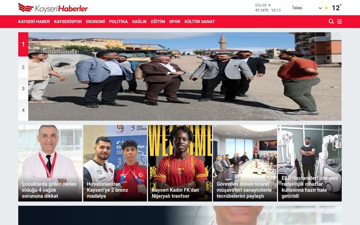 Screenshot of kayserihaberler.com