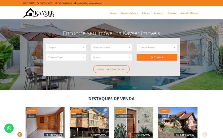 Screenshot of kayserimoveis.com