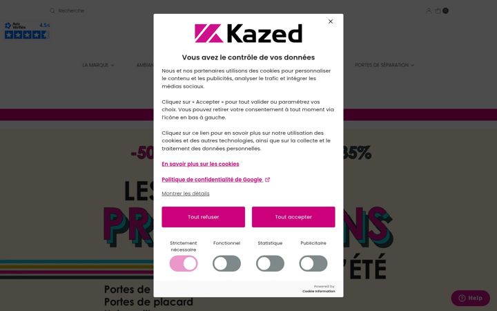 Screenshot of kazed.fr