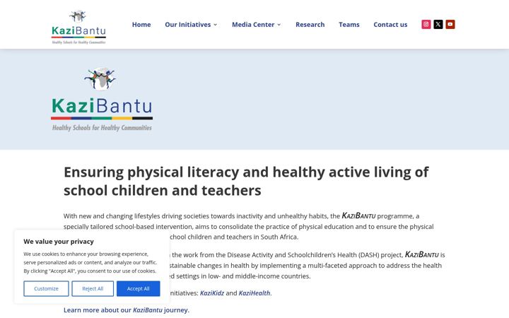 Screenshot of kazibantu.org