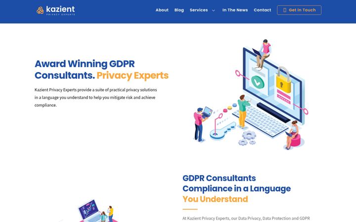 Screenshot of kazient.co.uk
