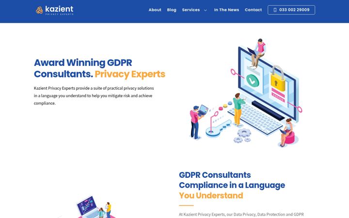 Screenshot of kazient.eu